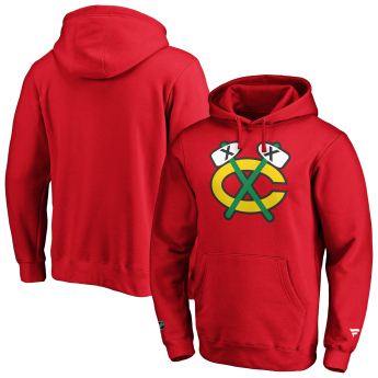 Chicago Blackhawks pánská mikina s kapucí mid essentials crest graphic hoodie red