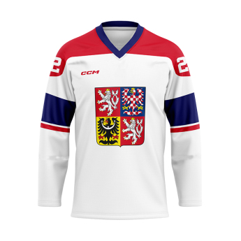 Hokejové reprezentace hokejový dres Czech Republic embroidered white