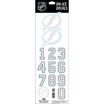 Tampa Bay Lightning samolepky na helmu decals white