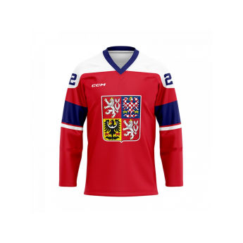Hokejové reprezentace hokejový dres Czech Republic red embroidered