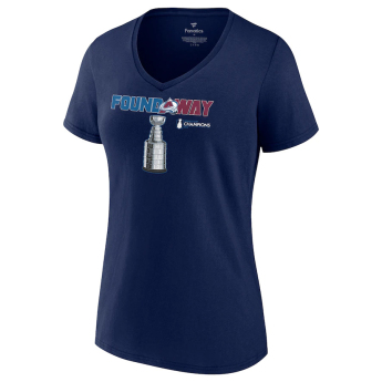 Colorado Avalanche dámské tričko 2022 Stanley Cup Champions Celebration V-Neck blue