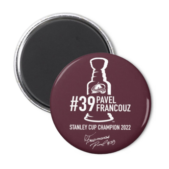 Colorado Avalanche magnetka Pavel Francouz #39 Stanley Cup Champion 2022 red
