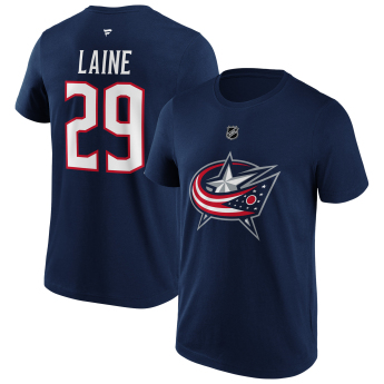 Columbus Blue Jackets pánské tričko Patrick Laine #29 Name & Number Graphic navy