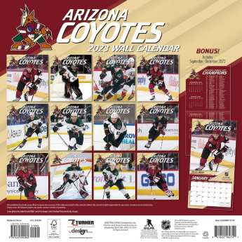 Arizona Coyotes kalendář 2023 Wall Calendar