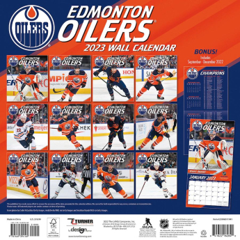 Edmonton Oilers kalendář 2023 Wall Calendar