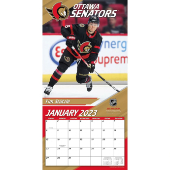 Ottawa Senators kalendář 2023 Wall Calendar