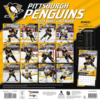 Pittsburgh Penguins kalendář 2023 Wall Calendar