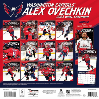 Washington Capitals kalendář Alexander Ovechkin #8 2023 Wall Calendar