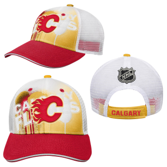 Calgary Flames dětská čepice baseballová kšiltovka Paint Splatter Fashion Meshback