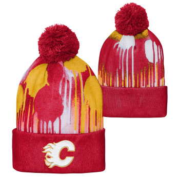 Calgary Flames dětská zimní čepice Paint Splatter Cuffed