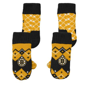 Boston Bruins dětské rukavice Fleece Lined Patchwork