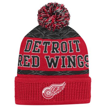 Detroit Red Wings dětská zimní čepice Puck Pattern Cuffed