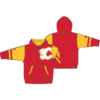 Calgary Flames dětská mikina s kapucí Faceoff Colorblocked Fleece Full-Zip