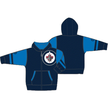 Winnipeg Jets dětská mikina s kapucí Faceoff Colorblocked Fleece Full-Zip
