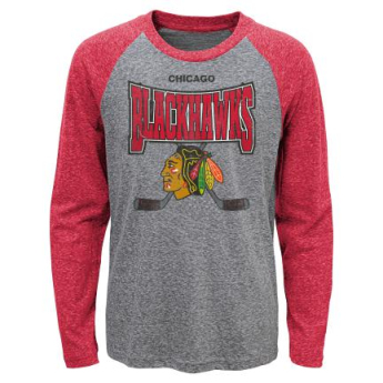 Chicago Blackhawks dětské tričko s dlouhým rukávem Stick Up LS Triblend Raglan