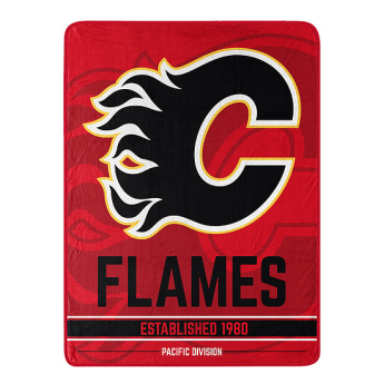 Calgary Flames deka Plush Micro Throw Logo