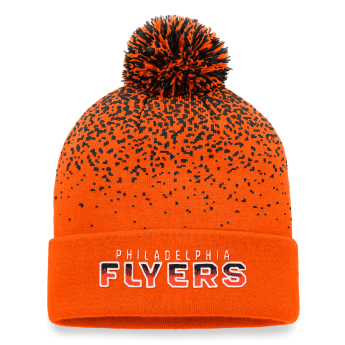 Philadelphia Flyers zimní čepice Iconic Gradiant Beanie Cuff with Pom Dark Orange-Black