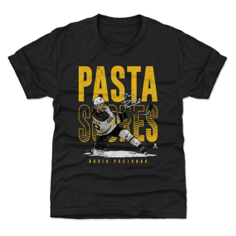 Boston Bruins dětské tričko David Pastrňák #88 Pasta Scores WHT 500 Level