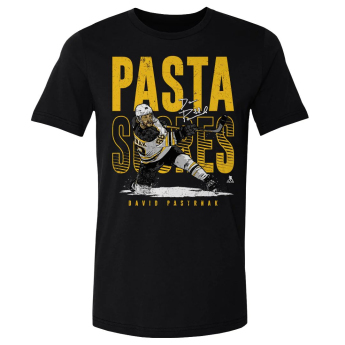 Boston Bruins pánské tričko David Pastrnak #88 Pasta Scores WHT 500 Level