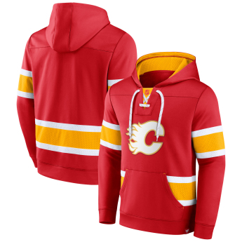 Calgary Flames pánská mikina s kapucí Iconic NHL Exclusive Pullover Hoodie red