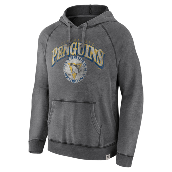 Pittsburgh Penguins pánská mikina s kapucí True Classics Washed Pullover Hoodie grey