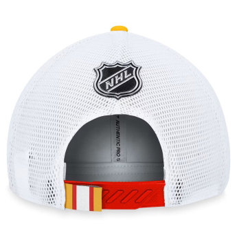 Calgary Flames čepice baseballová kšiltovka Draft 2023 Podium Trucker Adjustable Authentic Pro