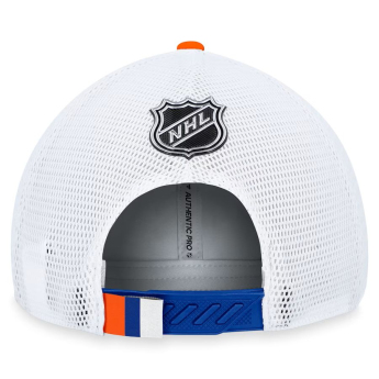 New York Islanders čepice baseballová kšiltovka Draft 2023 Podium Trucker Adjustable Authentic Pro