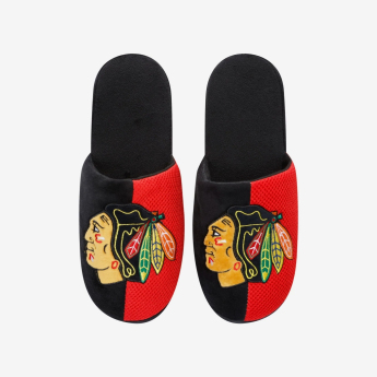 Chicago Blackhawks pánské pantofle Logo Staycation Slipper