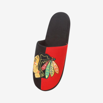 Chicago Blackhawks pánské pantofle Logo Staycation Slipper