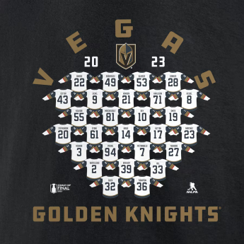 Vegas Golden Knights pánské tričko 2023 Stanley Cup Champions Jersey Roster