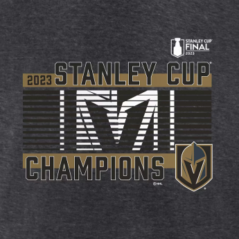 Vegas Golden Knights pánské tričko 2023 Stanley Cup Champions Roster Heather Charcoal