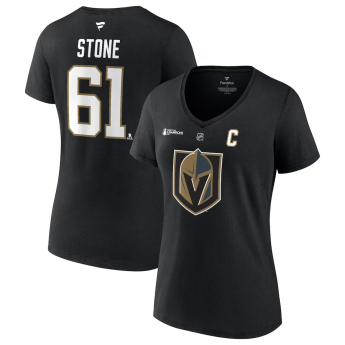Vegas Golden Knights dámské tričko Mark Stone 2023 Stanley Cup Champions Authentic Stack Player Name & Number V-Neck