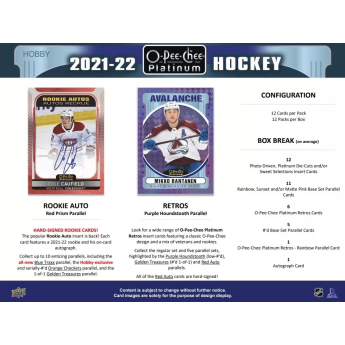 NHL boxy hokejové karty NHL 2021-22 Upper Deck O-Pee-Chee Platinum Blaster Box