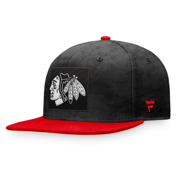 Chicago Blackhawks čepice flat kšiltovka Black-Athletic Red