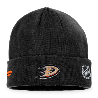 Anaheim Ducks zimní čepice Authentic Pro Game & Train Cuffed Knit Black