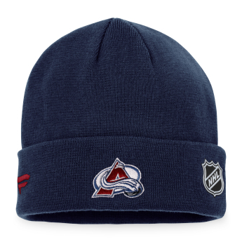 Colorado Avalanche zimní čepice Authentic Pro Game & Train Cuffed Knit Athletic Navy