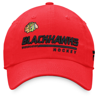 Chicago Blackhawks čepice baseballová kšiltovka Authentic Pro Locker Room Curved Unstructured Red