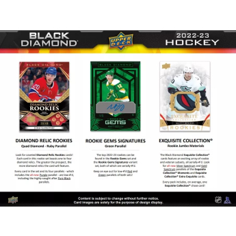 NHL boxy hokejové karty NHL 2022-23 Upper Deck Black Diamond Hobby Box