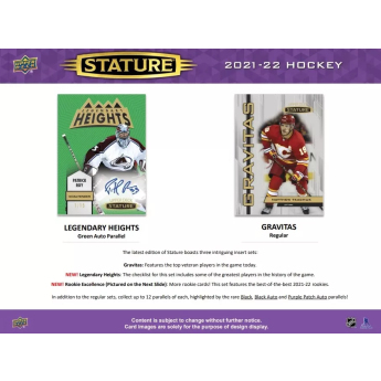 NHL boxy hokejové karty NHL 2021-22 Upper Deck Stature Hobby Box