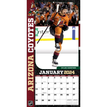 Arizona Coyotes kalendář 2024 Wall Calendar