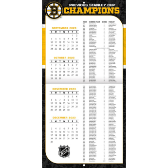 Boston Bruins kalendář 2024 Wall Calendar