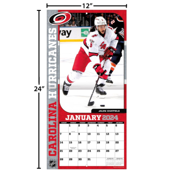 Carolina Hurricanes kalendář 2024 Wall Calendar