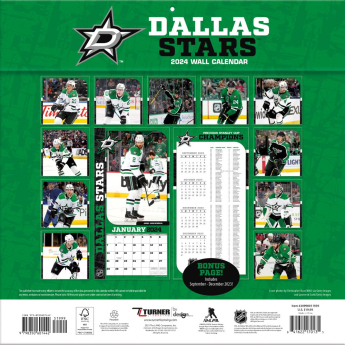 Dallas Stars kalendář 2024 Wall Calendar