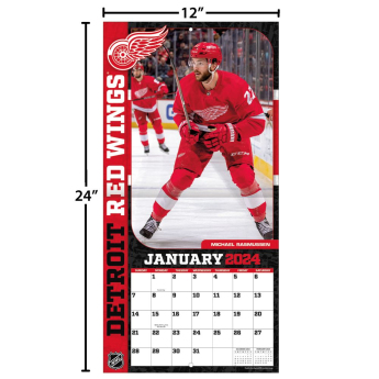 Detroit Red Wings kalendář 2024 Wall Calendar