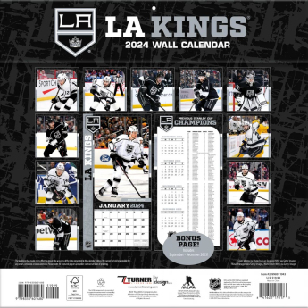 Los Angeles Kings kalendář 2024 Wall Calendar