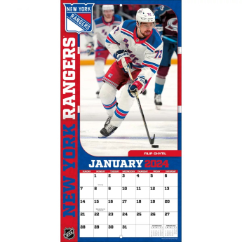 New York Rangers kalendář 2024 Wall Calendar