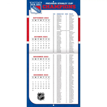 New York Rangers kalendář 2024 Wall Calendar