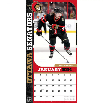 Ottawa Senators kalendář 2024 Wall Calendar