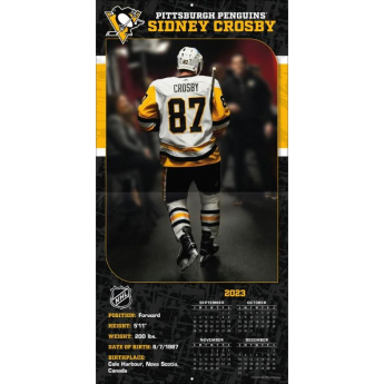 Pittsburgh Penguins kalendář Sidney Crosby #87 2024 Wall Calendar