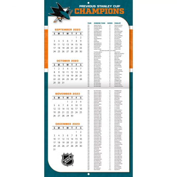 San Jose Sharks kalendář 2024 Wall Calendar
